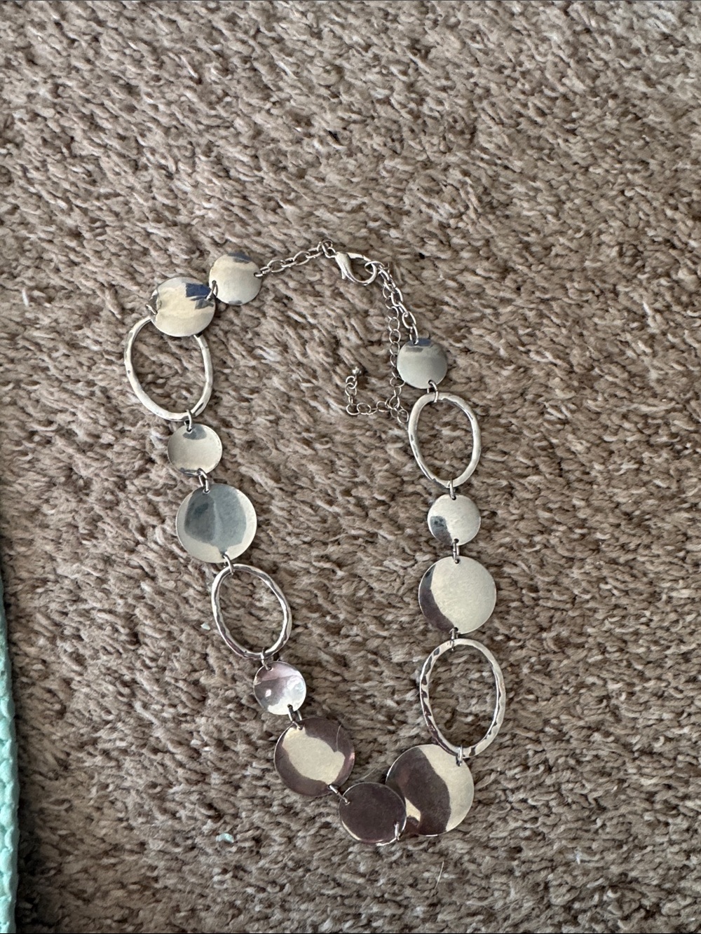 Silver Disc-Link Necklace